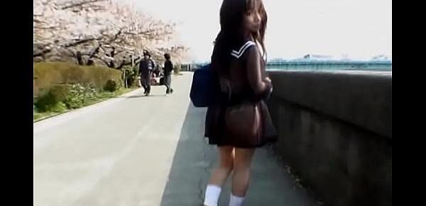  Mikan Amazing Asian schoolgirl enjoys